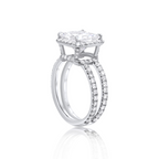 3ct Princess Cut Diamond Halo Engagement Ring