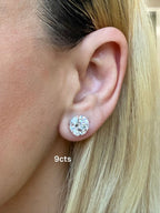 Lab-Grown Round Diamond Stud Earrings, 4-Prong