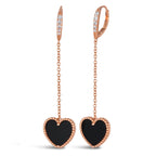 Gem Inlay Motif Earring Dangles