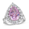 Gia Pear Shaped Cocktail Ring Argyle Pink