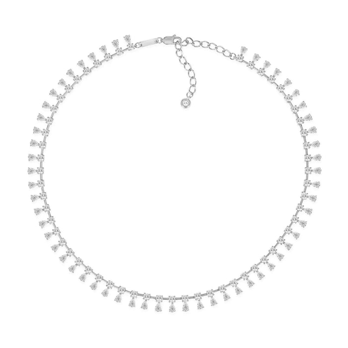Giselle 20ctw Diamond Crystalline Choker Necklace