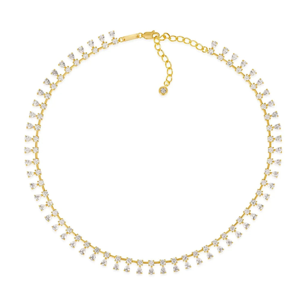Giselle 20ctw Diamond Crystalline Choker Necklace
