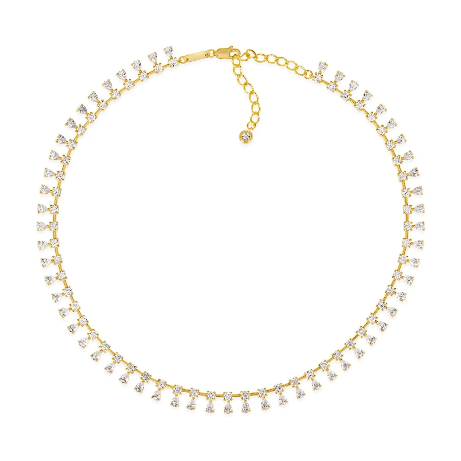 Giselle 20ctw Diamond Crystalline Choker Necklace
