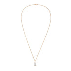 Lab Grown Cushion Diamond North South Pendant