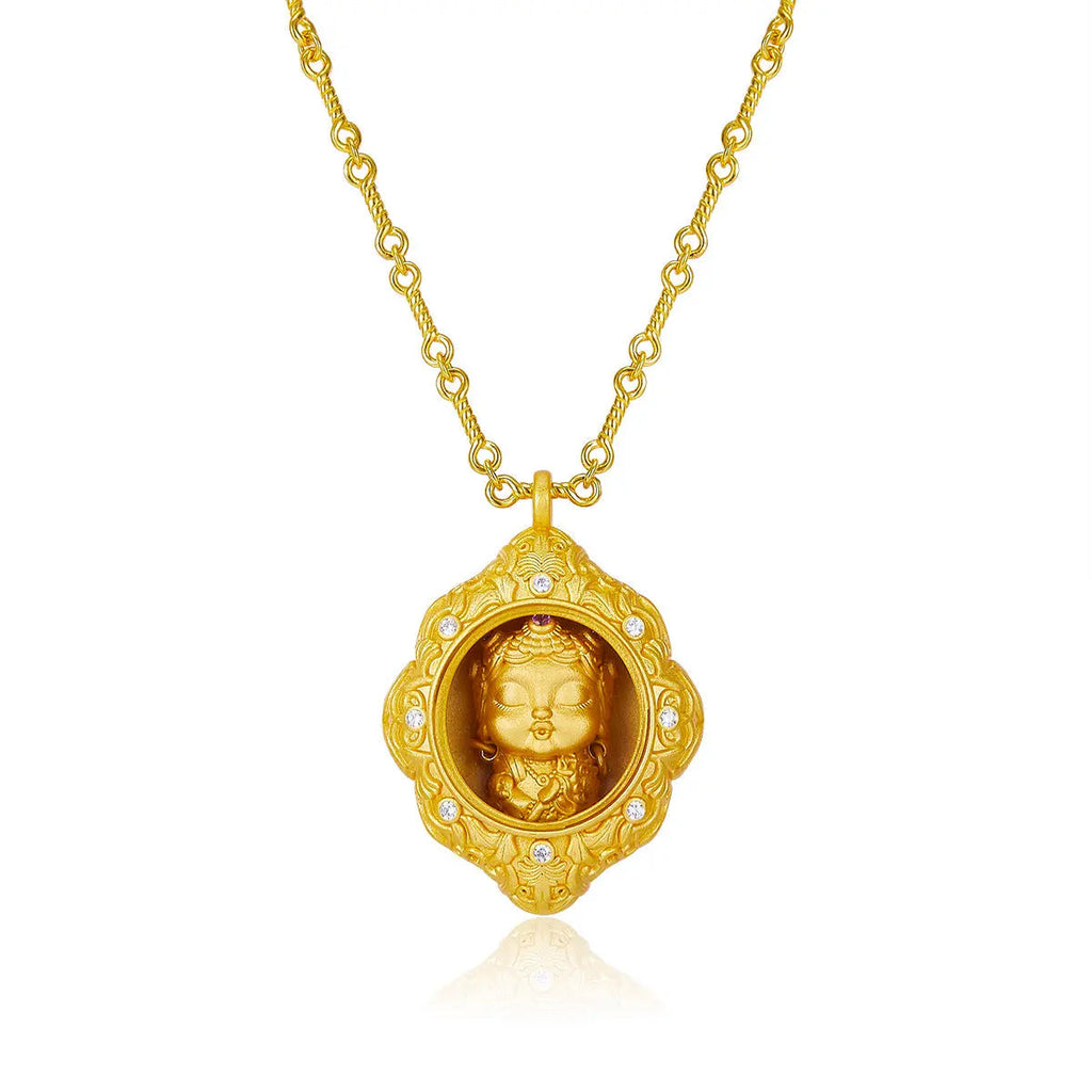 Golden Budha Necklace