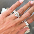 Lab-Grown Three Stone Round Brilliant Diamond Engagement Ring