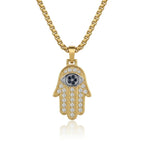 Moderne Hamsa Tag Necklace