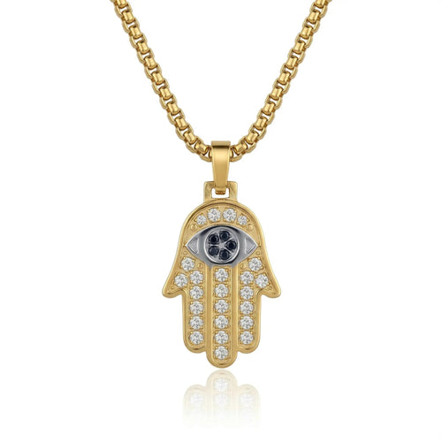 Moderne Hamsa Tag Necklace