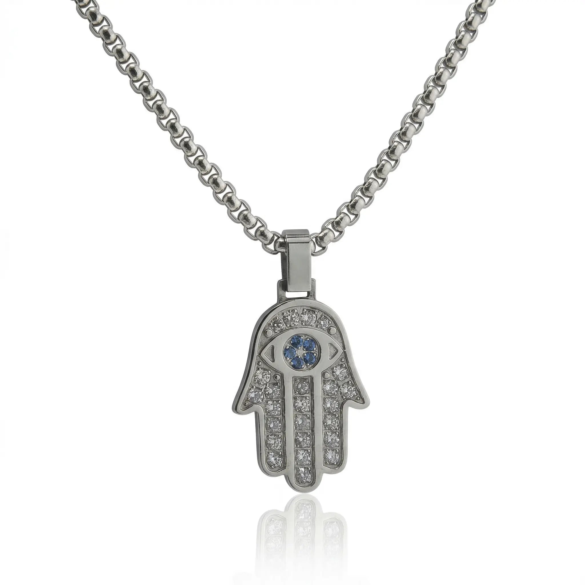 Moderne Hamsa Tag Necklace