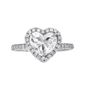 2.01ct Heart Diamond Halo Engagement Ring