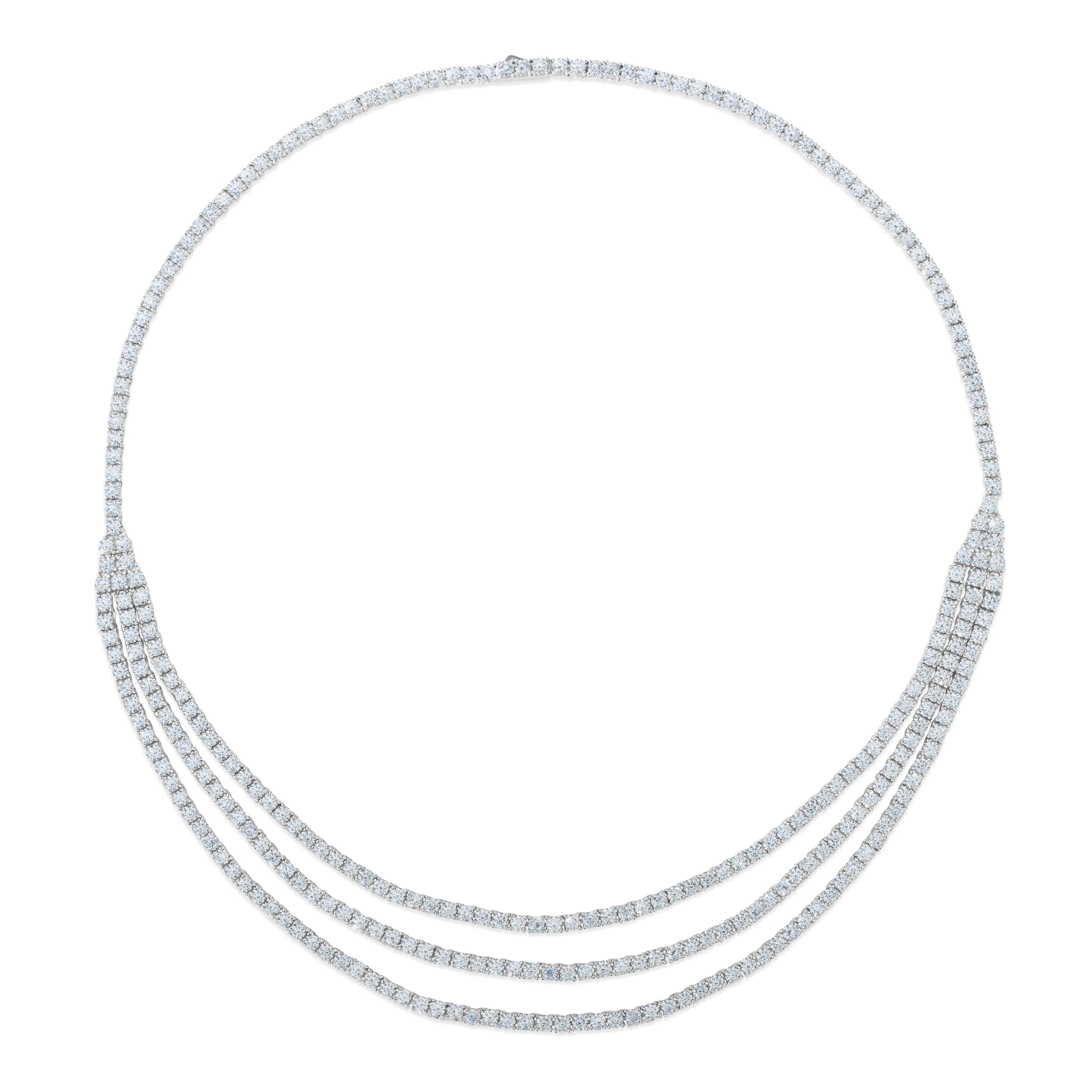 Happy Hour Triple Diamond Necklace by Kathy Hilton