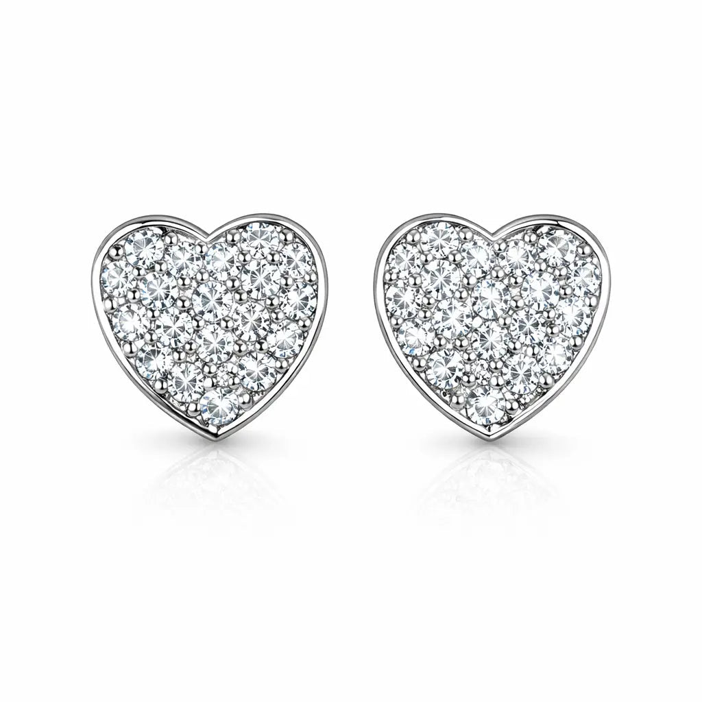 Heart Cut Stud Earrings by AZ Essentials