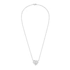 Lab-Grown Heart Shape Diamond Pendant, 14k Gold