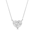Lab-Grown Heart Shape Diamond Pendant, 14k Gold