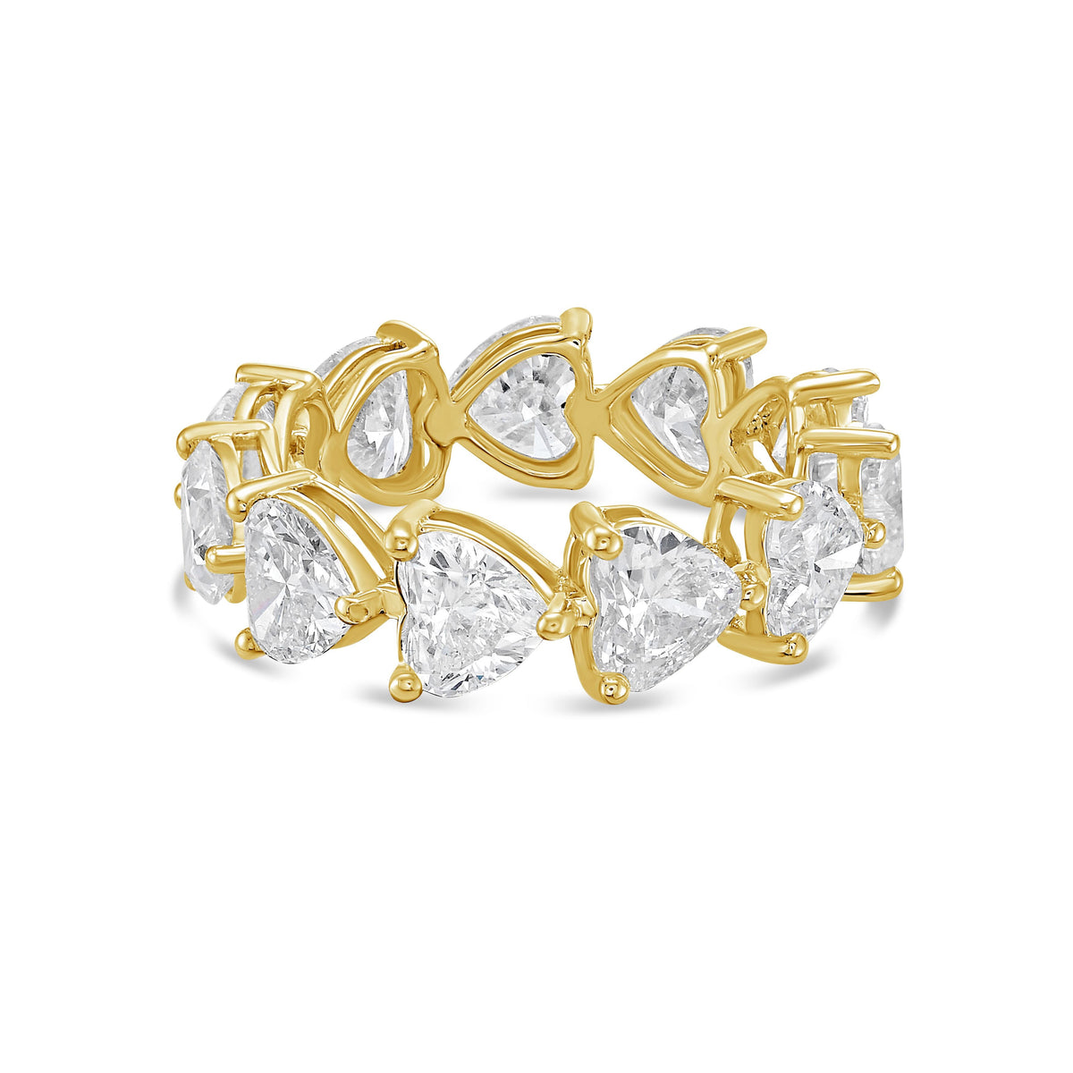 Lab-Grown Heart Diamond Eternity Band