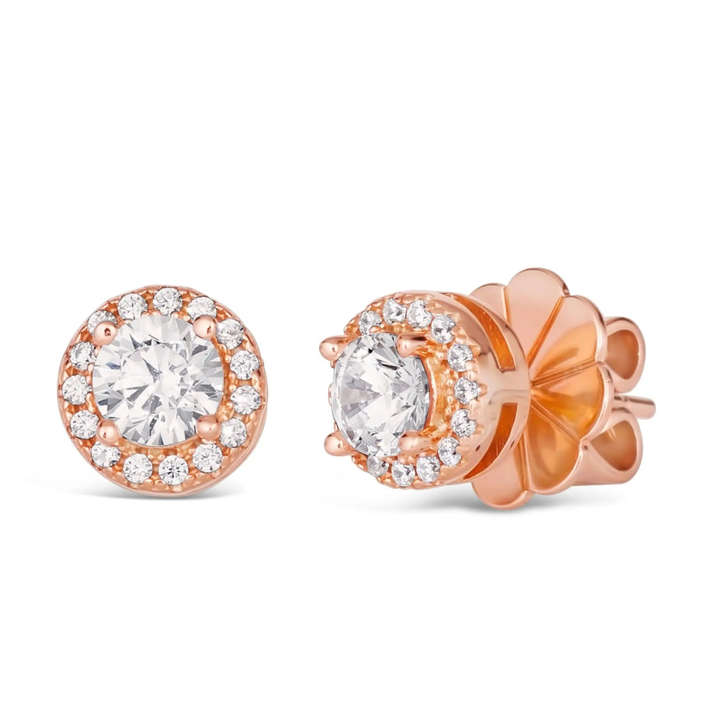 Hello, Halo 1 Carat Diamond Crystalline Mini Studs