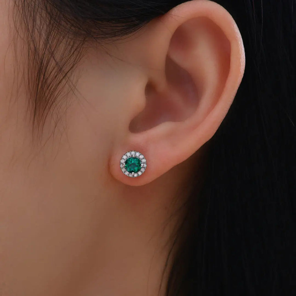 Hello, Halo 1 Carat Diamond Crystalline Studs