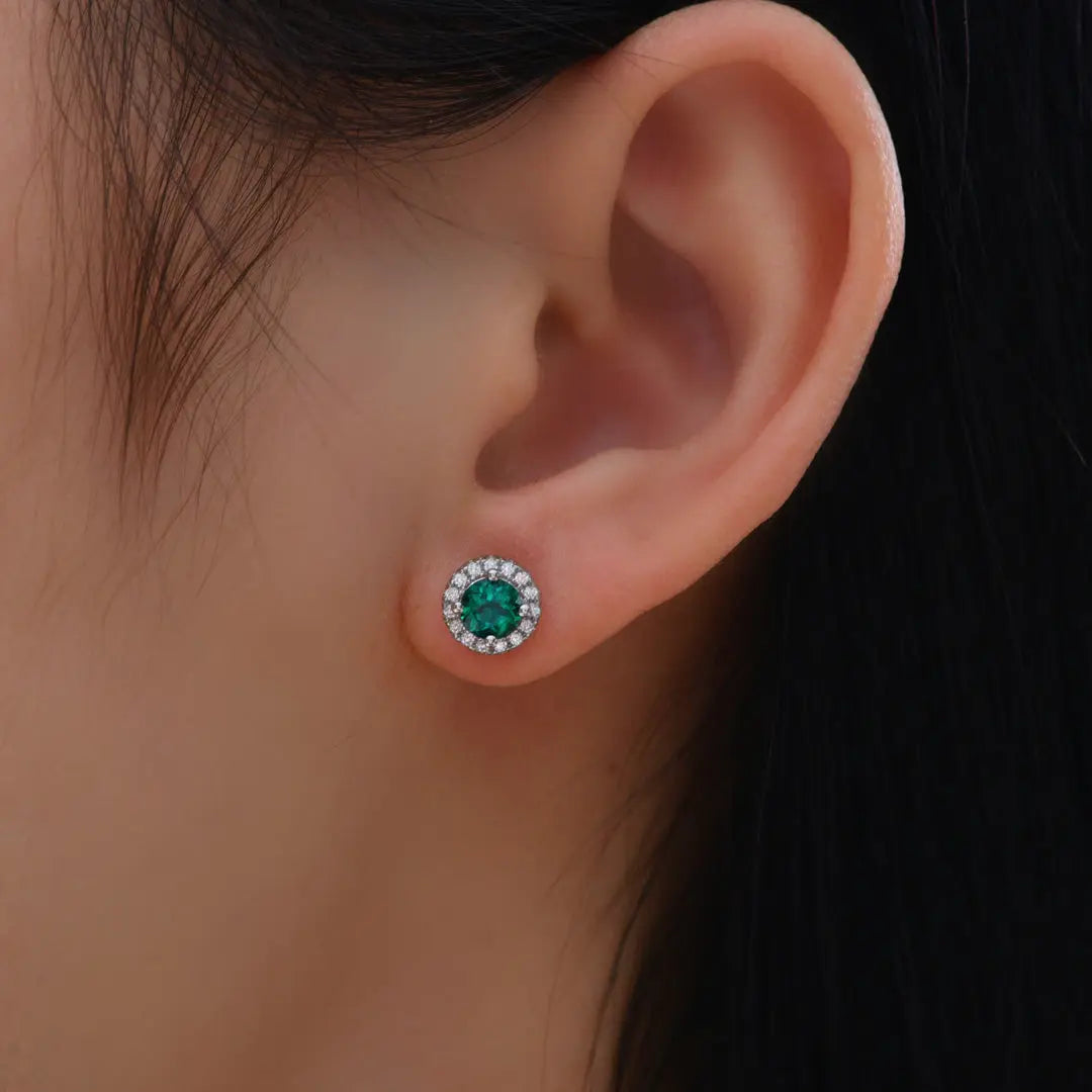 Hello, Halo 1 Carat Diamond Crystalline Studs