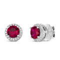 Hello, Halo 2 Carat Diamond Crystalline Studs - Garden Party Collection