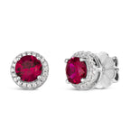 Hello, Halo 2 Carat Diamond Crystalline Studs - Garden Party Collection