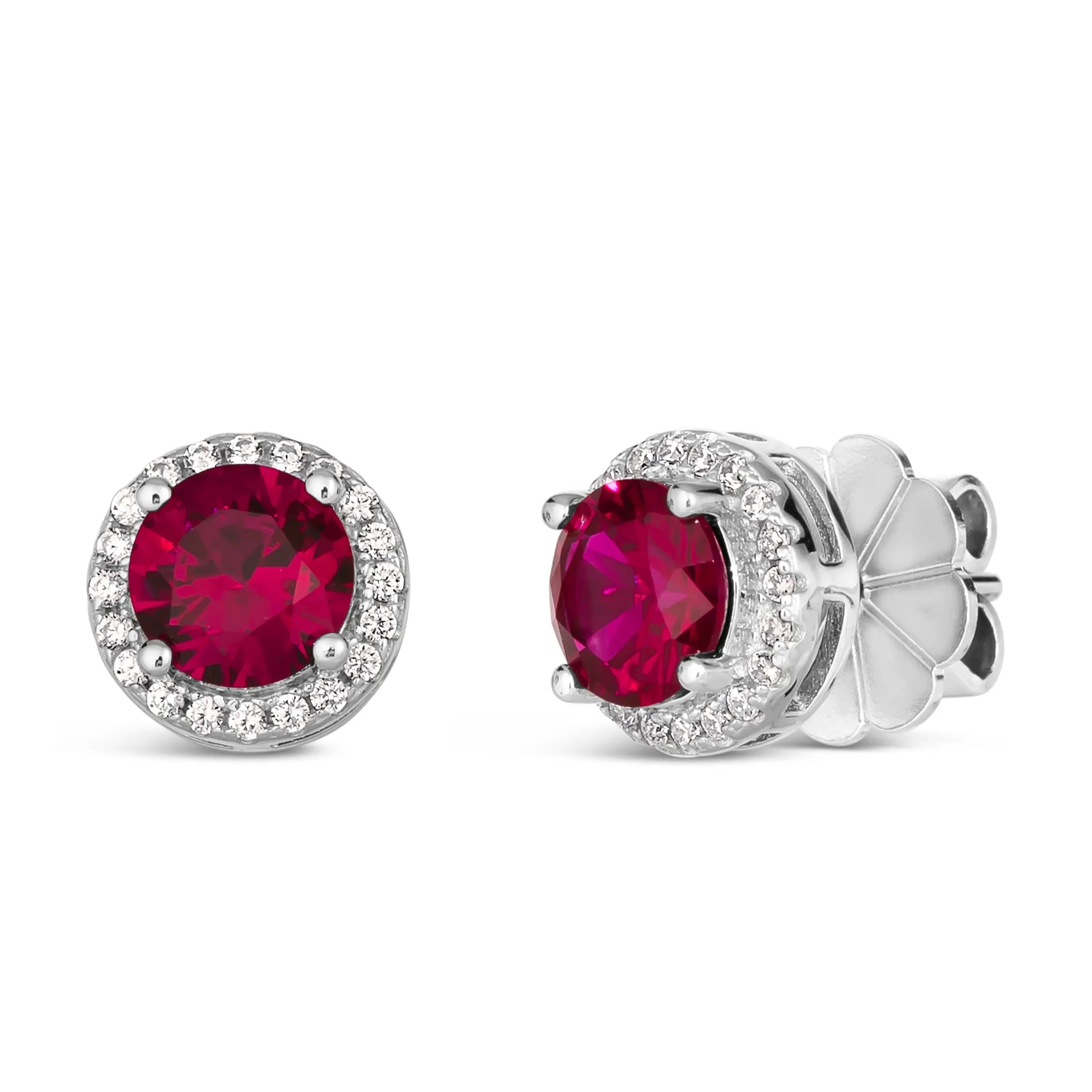 Hello, Halo 2 Carat Diamond Crystalline Studs - Garden Party Collection