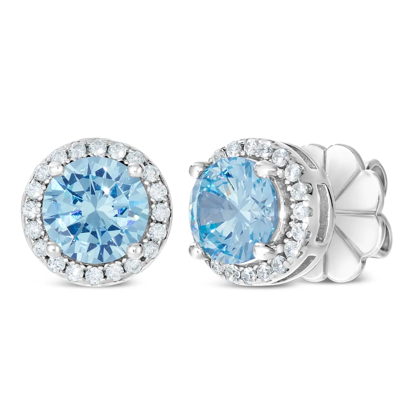 Hello, Halo 2 Carat Diamond Crystalline Studs - Garden Party Collection