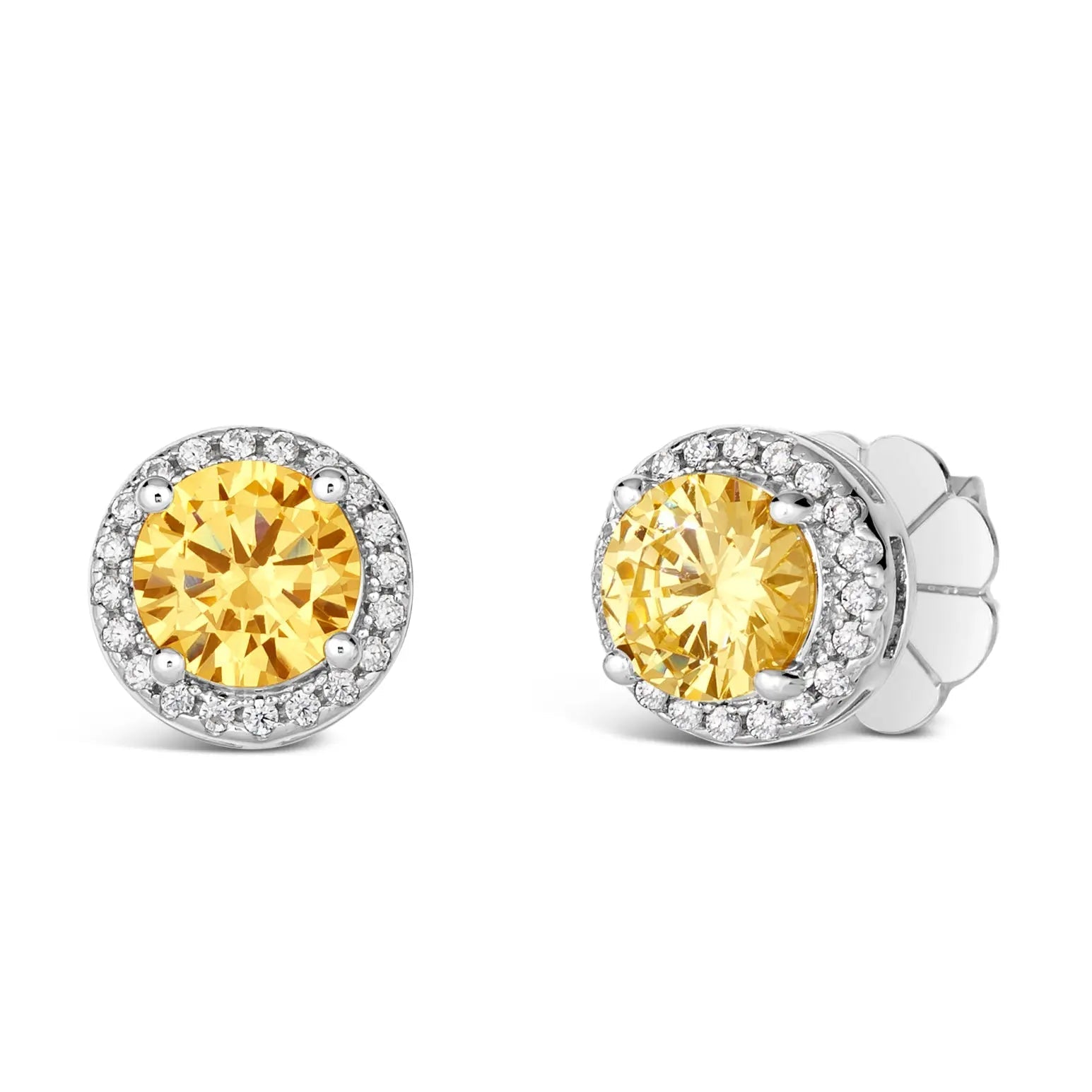 Hello, Halo 2 Carat Diamond Crystalline Studs - Garden Party Collection