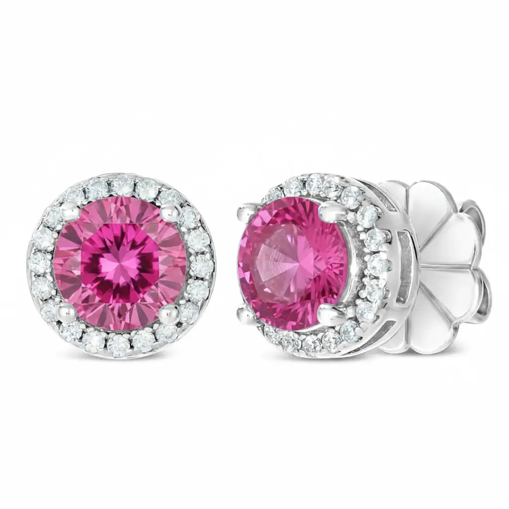 Hello, Halo 2 Carat Diamond Crystalline Studs - Garden Party Collection