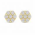 Lab-Grown Diamond Cluster Stud Earrings