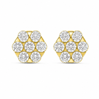 Lab-Grown Diamond Cluster Stud Earrings