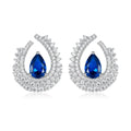 High Society Earrings in Blue Sapphire
