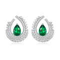 High Society Earrings in Emerald