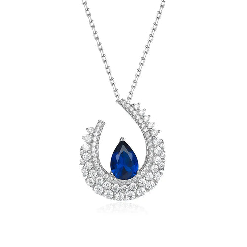 High Society Necklace in Blue Sapphire