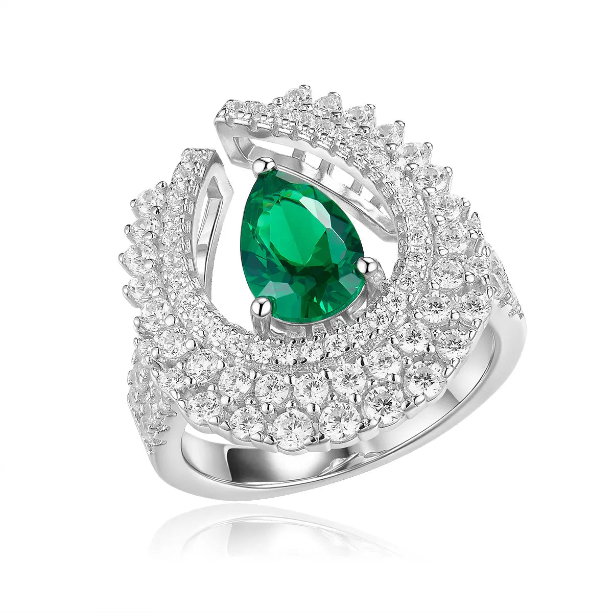 High Society Ring in Emerald
