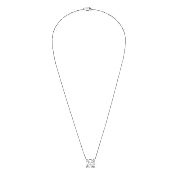 Lab-Grown Diamond East West Asscher Pendant, 18K Gold