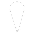 Lab-Grown Diamond East West Asscher Pendant, 18K Gold