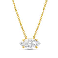 Lab Grown EAST WEST Marquise Cut Diamond Pendant