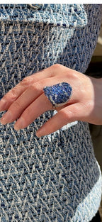 Oval Sapphire Diamond Fashion Ring
