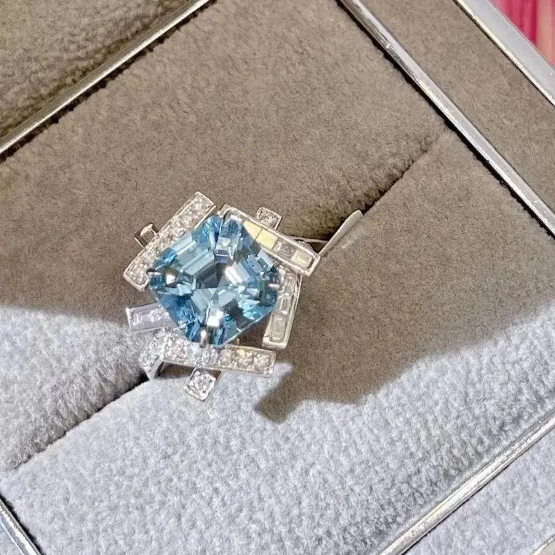 Aquamarine Tide Ring