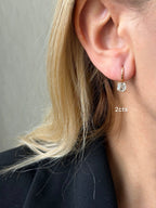 Lab-Grown Asscher Cut Diamond Drop Earrings, 14K Gold