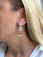 Lab Grown Pear And Oval Diamond Drop Earrings