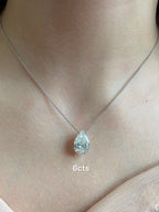 Lab-Grown Pear Diamond Solitaire Pendant