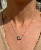 Lab-Grown Radiant Cut Diamond Bezel Pendant