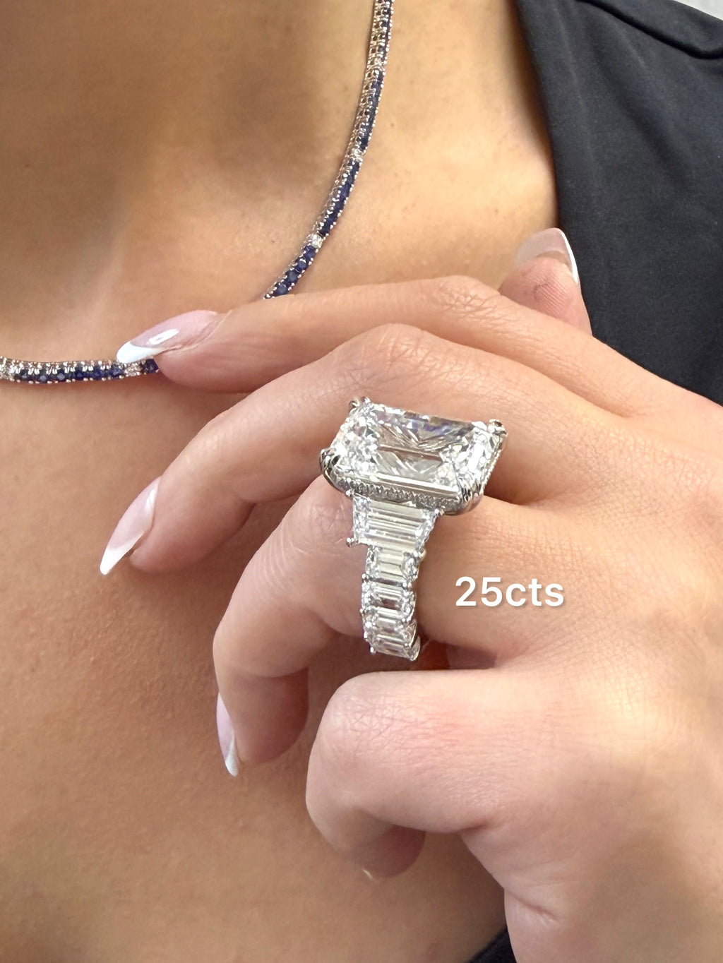 Lab-Grown Emerald Cut Diamond Fashion Ring