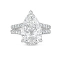 Lab-Grown Pear Diamond Split Shank Ring, 18K Gold