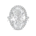 Lab-Grown Oval Diamond Halo Ring, 18K Gold