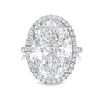 Lab-Grown Oval Diamond Halo Ring
