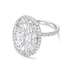 Lab-Grown Oval Diamond Halo Ring