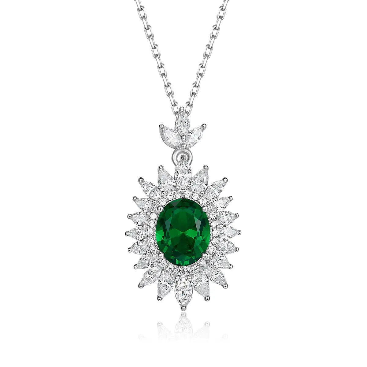 Imperial Emerald Crown Necklace