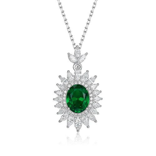 Imperial Emerald Crown Necklace